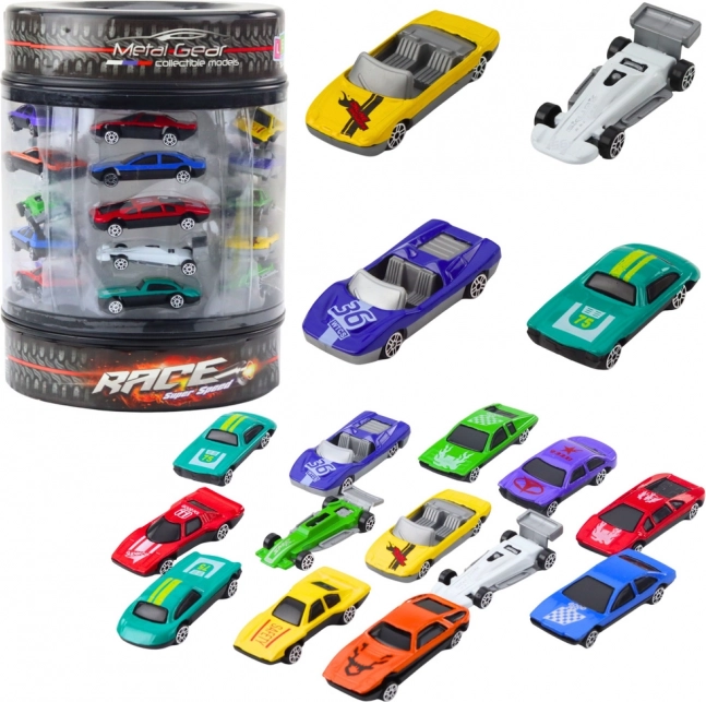 Set de petites voitures métalliques en tube 1:64 – voitures de sport classiques, 25 pcs