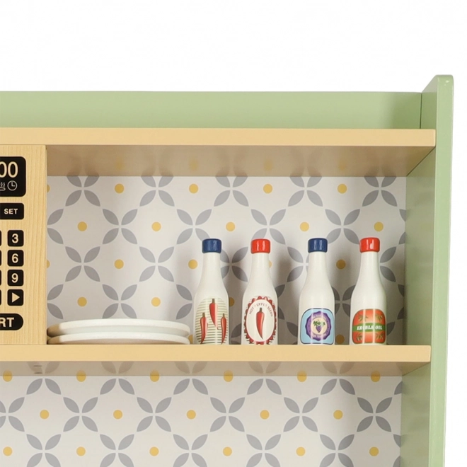 Cuisinière en bois MDF menthe pour enfants
