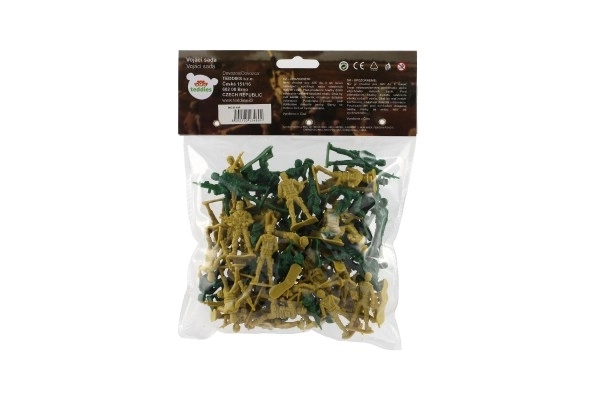 Ensemble de soldats 150g 2 couleurs plastique design CZ sur carte 18x19,5cm