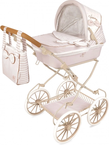 deCuevas poussette pliable pour poupées avec sac Verona, hauteur de poignée 52–81 cm