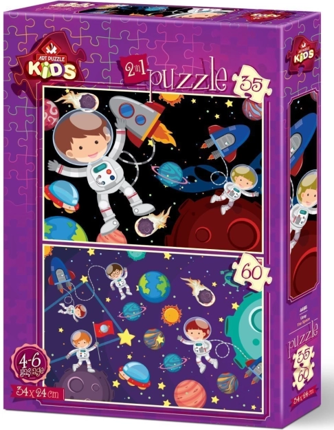 Set de puzzles à thème spatial 35 + 60 pièces ART PUZZLE