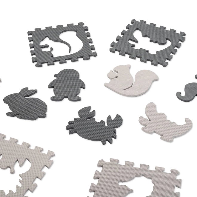 Puzzle en mousse contrastée avec animaux - 9 pièces