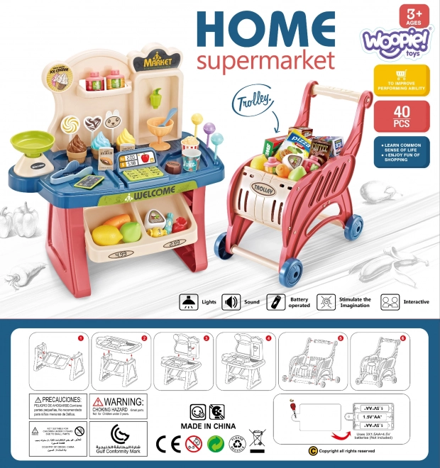 Supermarché avec Chariot pour Enfants