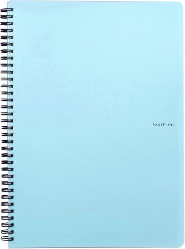 Bloc-notes à anneaux A4 à double spirale PASTELINI, bleu
