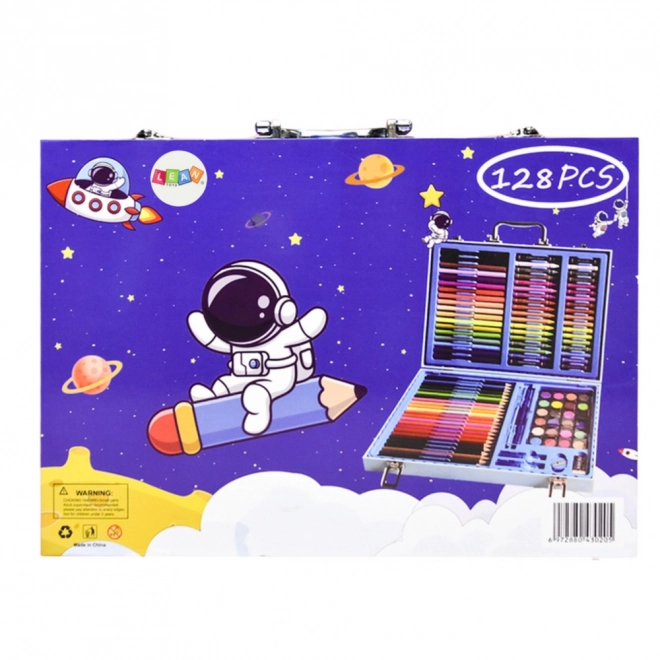 Set artistique avec valise licorne rose 128 pièces