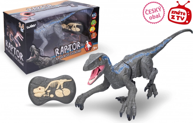 Raptor télécommandé, gris 45 cm