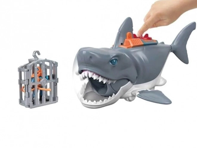 Mega requin attaquant Imaginext avec mâchoire mobile