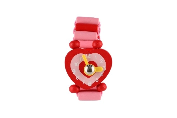 Montre en bois bracelet 7cm mélange de types / couleurs avec support
