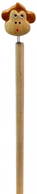 Crayon en Bois avec Tête de Singe