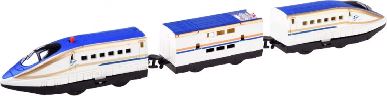 Train à grande vitesse moderne avec trois voitures