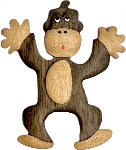 Magnette en bois pour réfrigérateur – singe 2Kids Toys