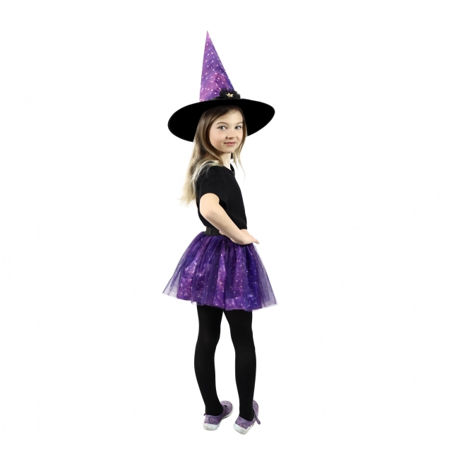 Costume de sorcière enfant avec jupe tutu et chapeau