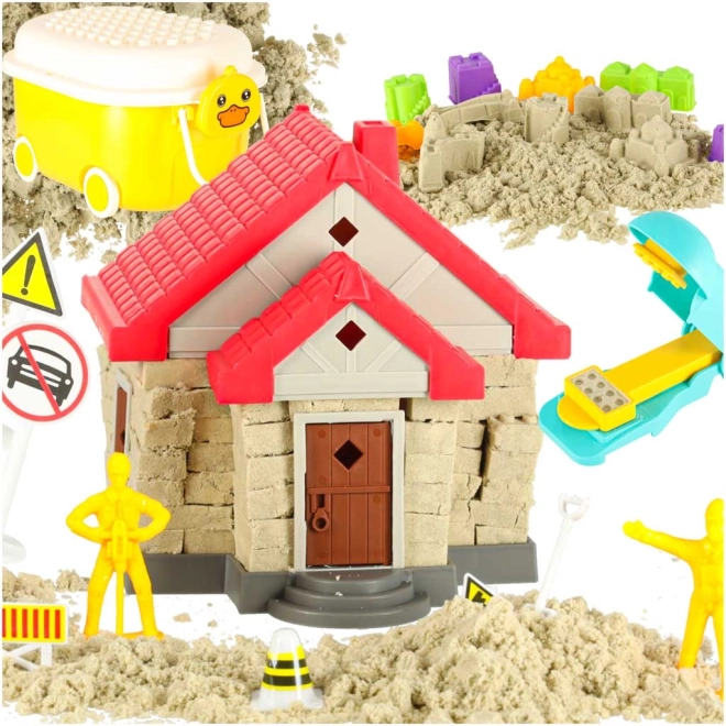 Set créatif pour enfants avec petite maison et moules 750 g