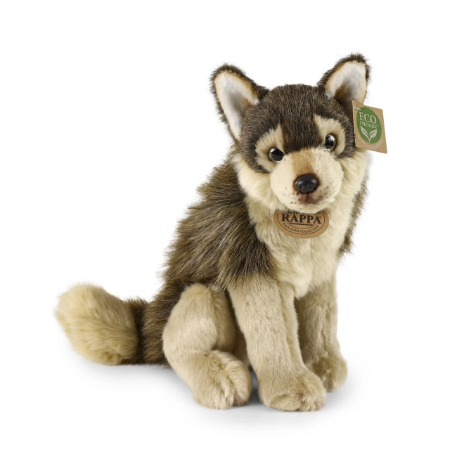 Rappa Loup en peluche assis 28 cm ÉCOLOGIQUE