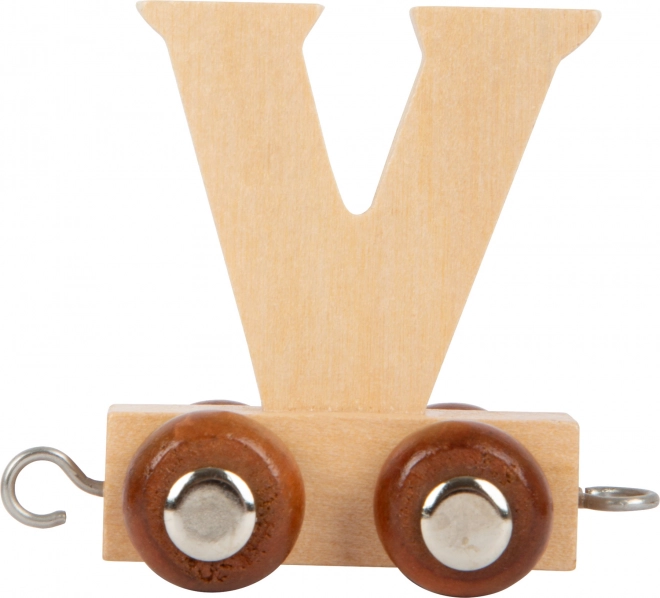 Wagon en bois avec la lettre V – small foot