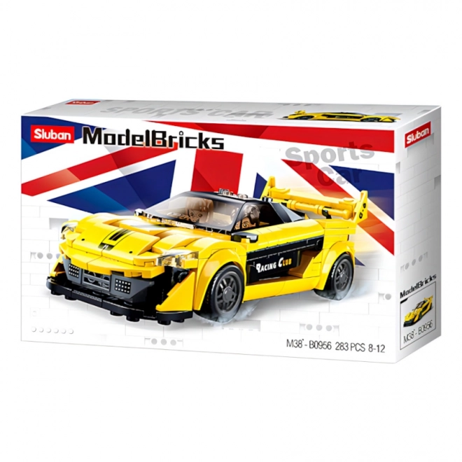 Blocs de Modèle Sluban M38-B0956 Voiture de Sport Anglaise Jaune