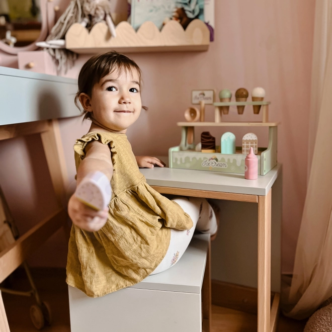 magasin de glace en bois Woopie Green, ensemble de jeu