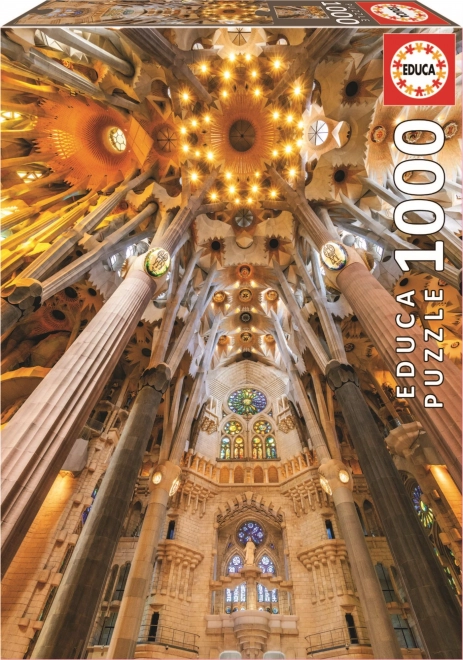 EDUCA Puzzle Sagrada Familia - intérieur, Barcelone (Espagne) 1000 pièces