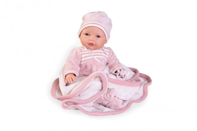 Antonio Juan 14155 BIMBA - poupée bébé qui ferme les yeux avec sons et corps en tissu doux - 37 cm