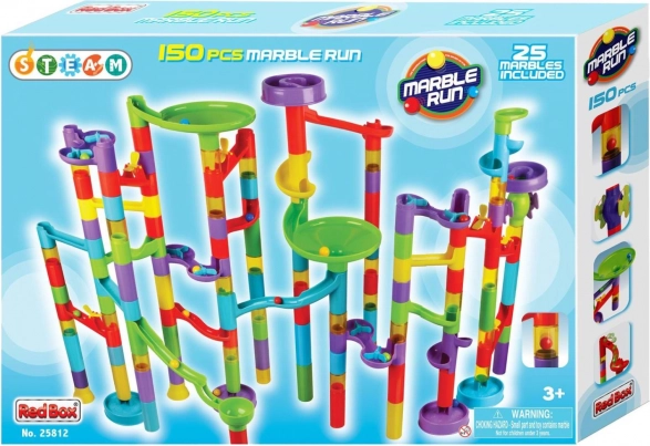 Piste à billes en plastique, 150 pièces, en boîte