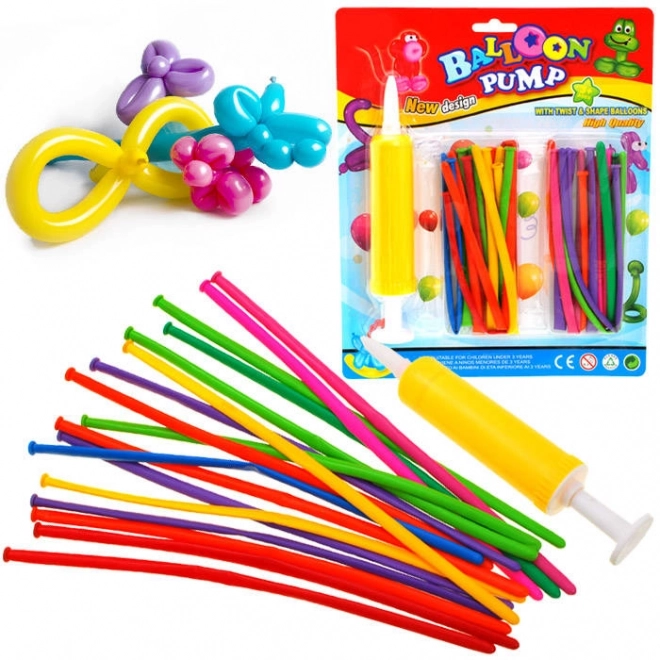 Ballons colorés pour modélisation avec pompe