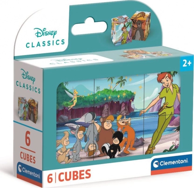 CLEMENTONI Cubes illustrés Disney classiques, 6 cubes