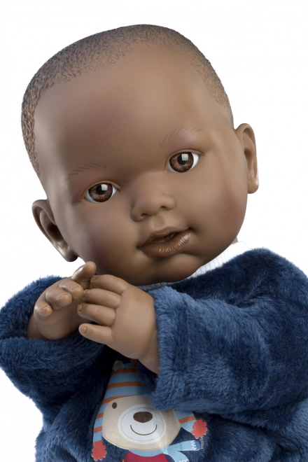 Llorens 14247 BABY ZAREB - poupée bébé réaliste avec corps souple en tissu - 42 cm