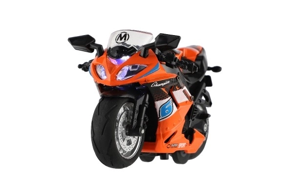 Moto de course à rétrofriction avec lumière et son