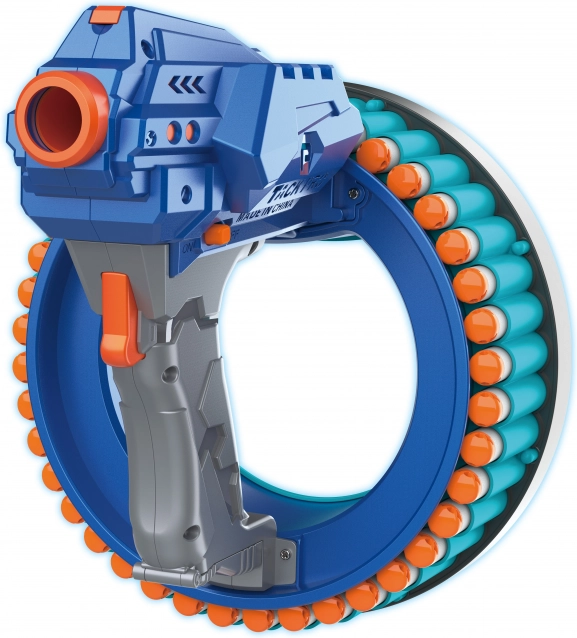 Pistolet à fléchettes en mousse avec chargeur rotatif 21 cm