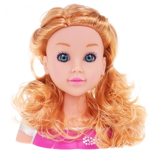 Tête de stylisation blonde + accessoires