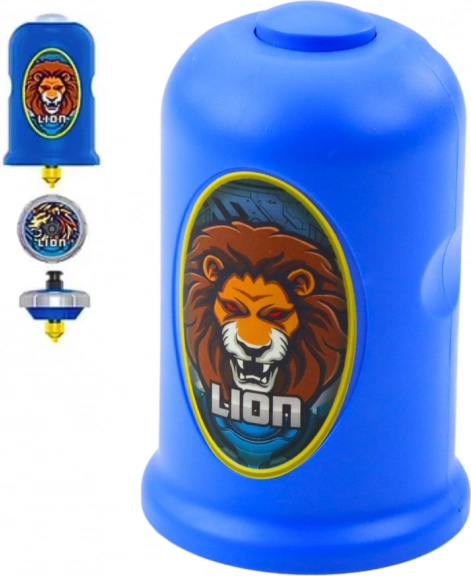 Ensemble avec lanceur et disque volant Lion Bleu