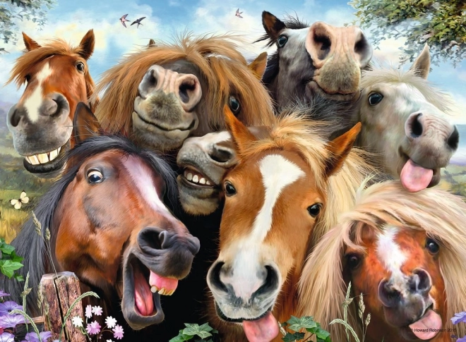Avec des chevaux 500 pièces