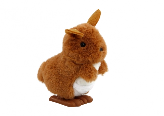 Ornement de Kangourou Sautillant en Peluche à Visser Marron