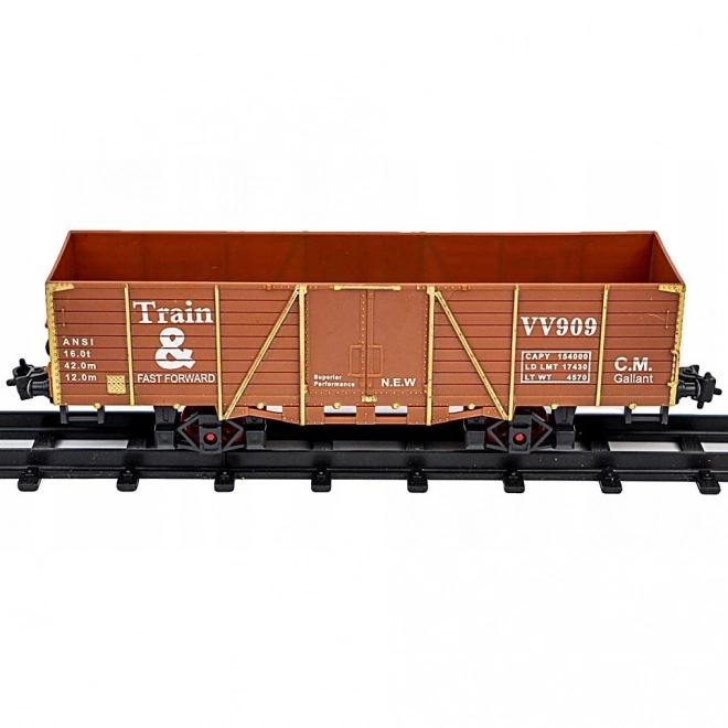 Train électrique classique avec voies et effets lumineux