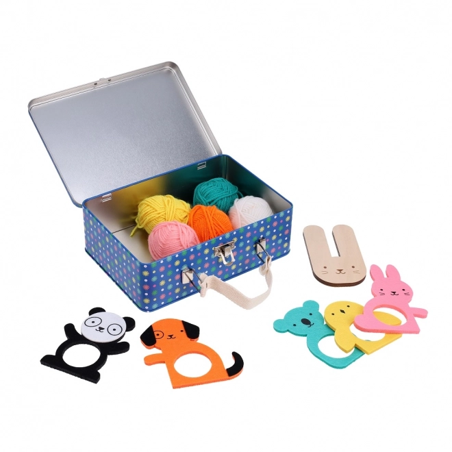 Petit Collage Coffret Créatif avec Animaux à Pompons