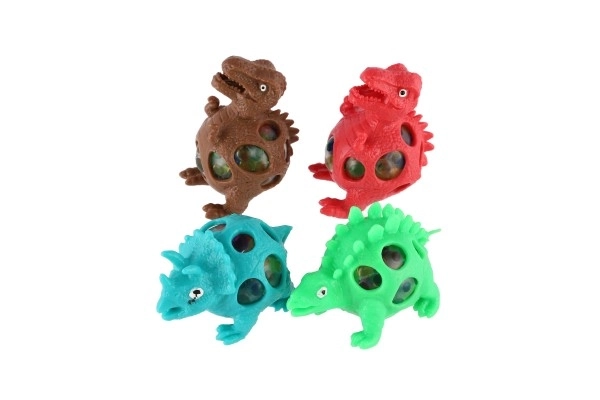 Dinosaurus anti-stress pâte malléable 7x5cm 4 couleurs en sachet
