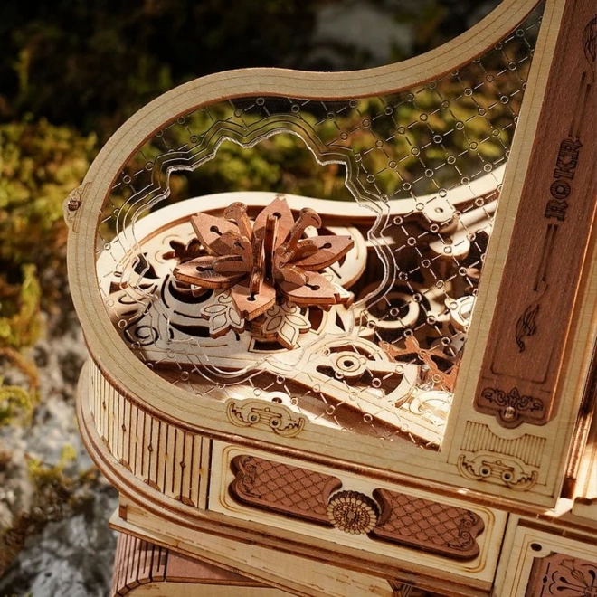 RoboTime 3D Puzzle mécanique en bois Piano Magique (entraînement électrique)