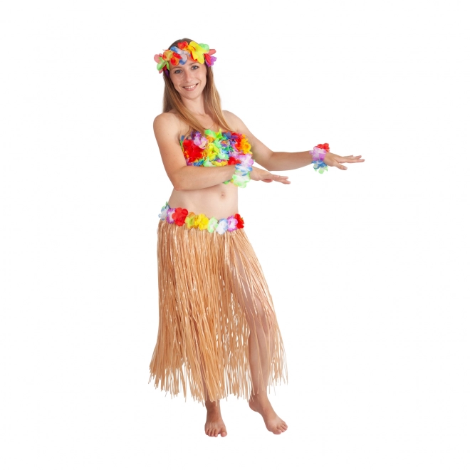 Jupe Hawaï adulte 72 cm naturel