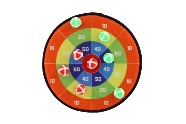 Cible double face à scratch avec balles 34 cm