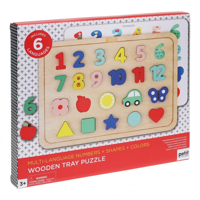 Puzzle d'encastrement avec chiffres et formes Petit Collage