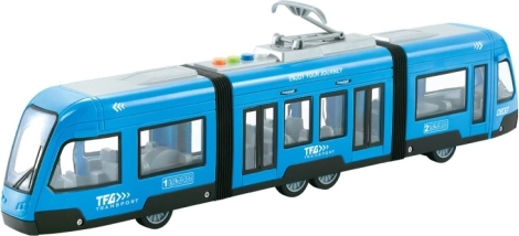 Tramway 1:16 à friction avec portes ouvrantes et effets lumineux et sonores
