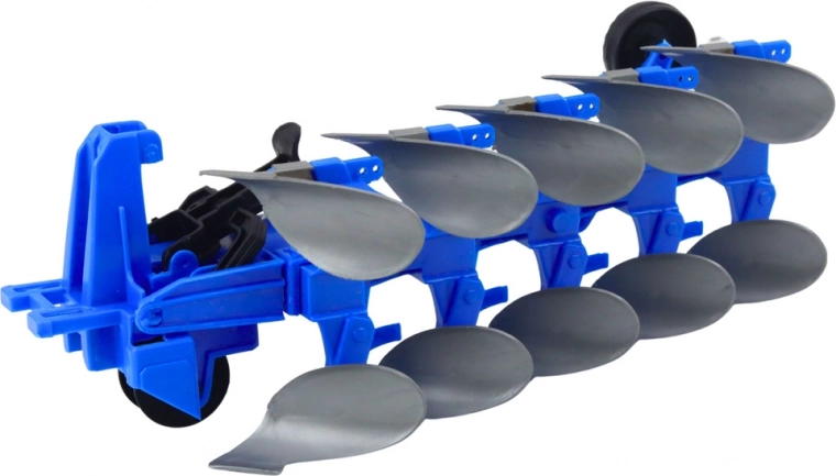 Charrue à plusieurs socs pour un travail des champs réaliste