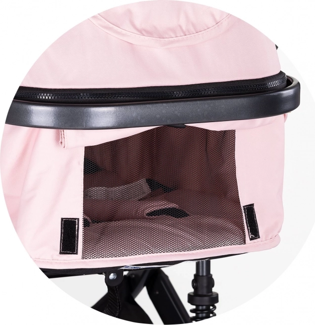 Poussette combinée Amore 2en1 rose guimauve