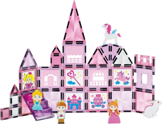 Château magique et personnages de conte de fées