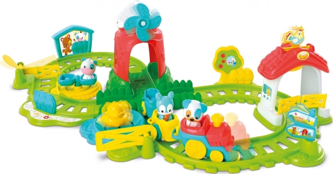 CLEMENTONI BABY Ensemble de jeu interactif train à la ferme avec sons