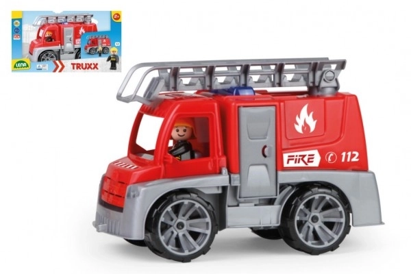Auto Truxx pompier plastique 29cm avec figurine dans boîte 39x22x16cm 24m+