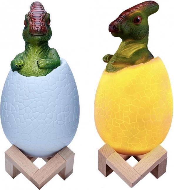 Lampe de nuit LED dinosaure dans un œuf de dinosaure RGB pour enfants