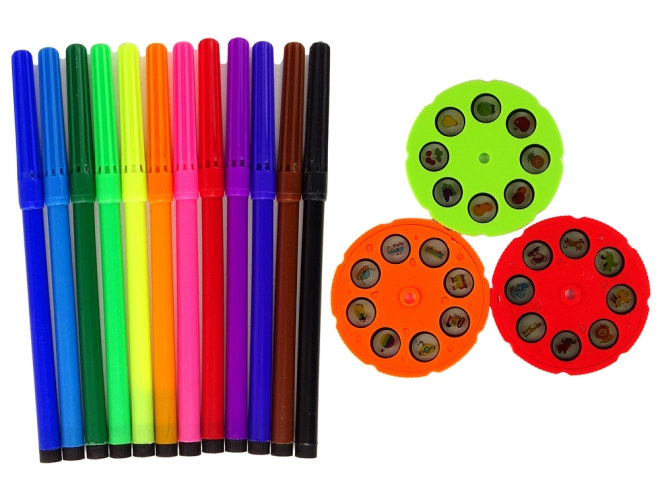Ensemble de feutres colorés