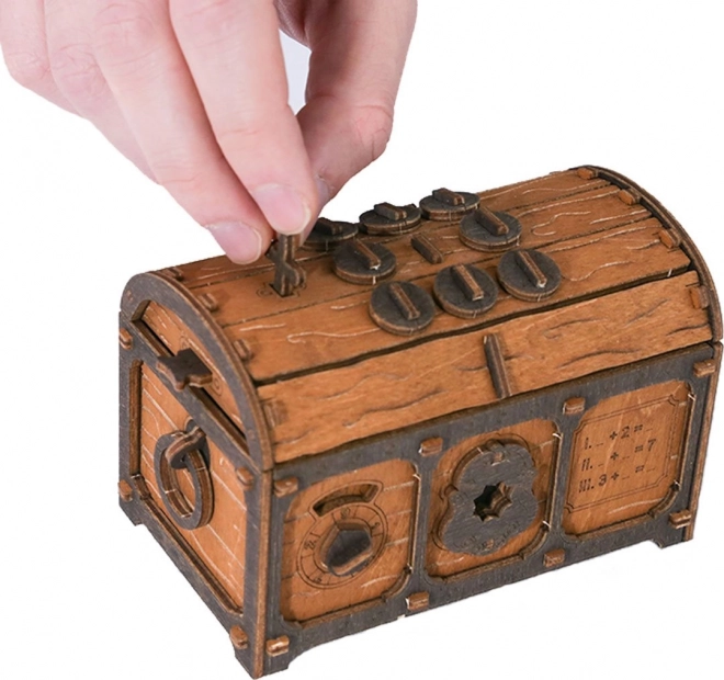 Puzzle 3D en bois Escape Room Coffre au Trésor