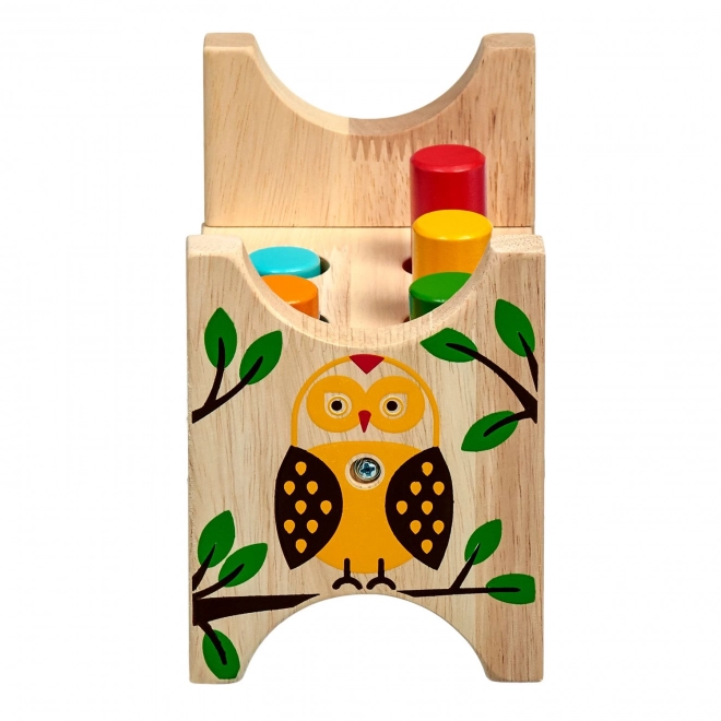 Lucy & Leo Hibou des bois - marteau en bois 8 pièces